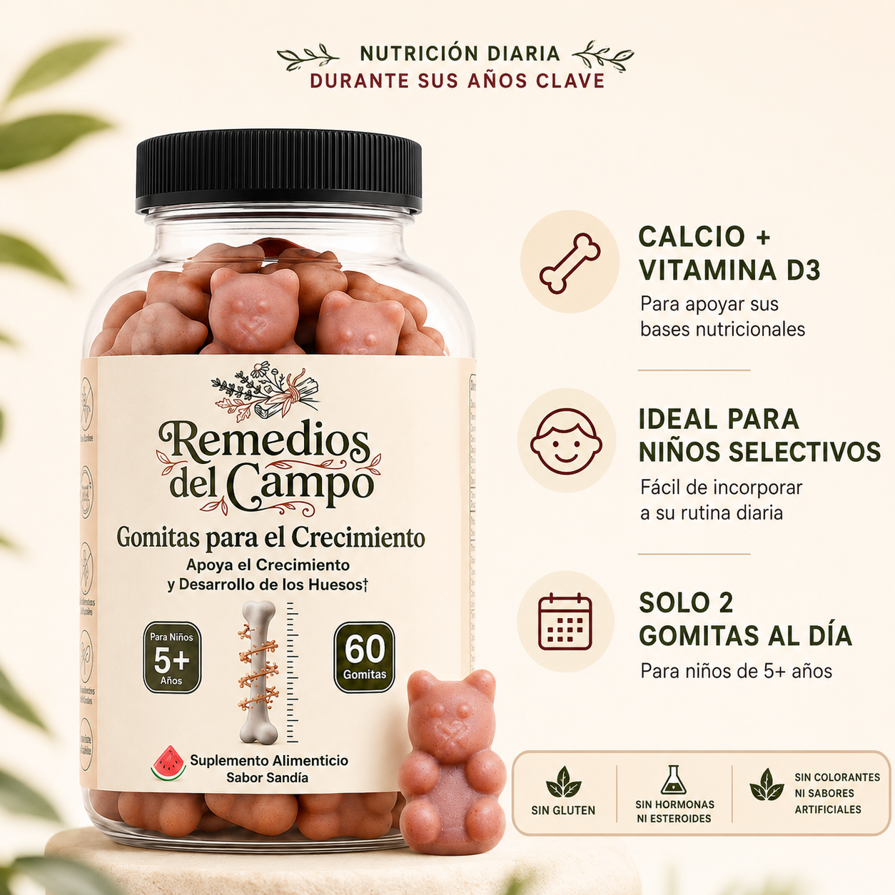 Gomitas Bases de Desarrollo — Nutrición Diaria para los Años que No Vuelven