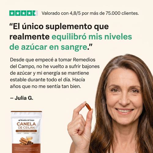 Canela de Ceilán equivalente a 7200 mg con aceite MCT